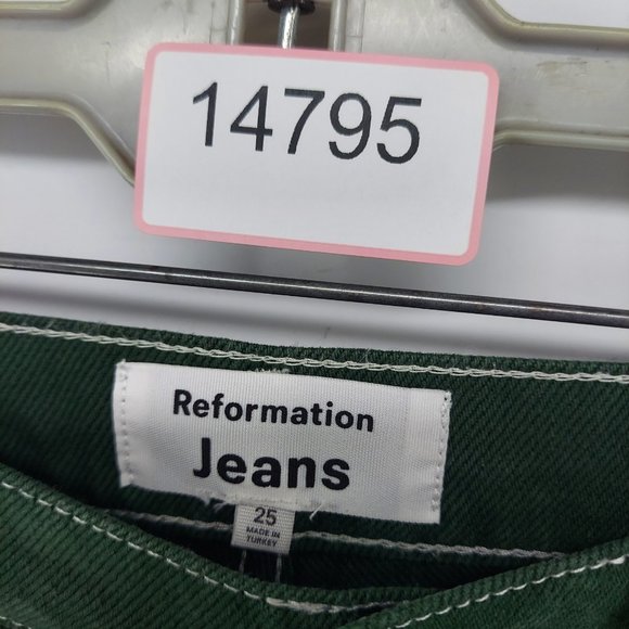 Reformation Green Emerald Cowboy High-rise Straight Organic Jeans - Picture 3 of 9